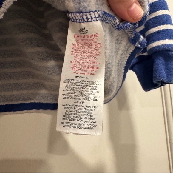 Mini Boden Kids' Stripe Puppy Pocket Appliqué Long Sleeve Top Sweatshirt 4-5y - Picture 9 of 10